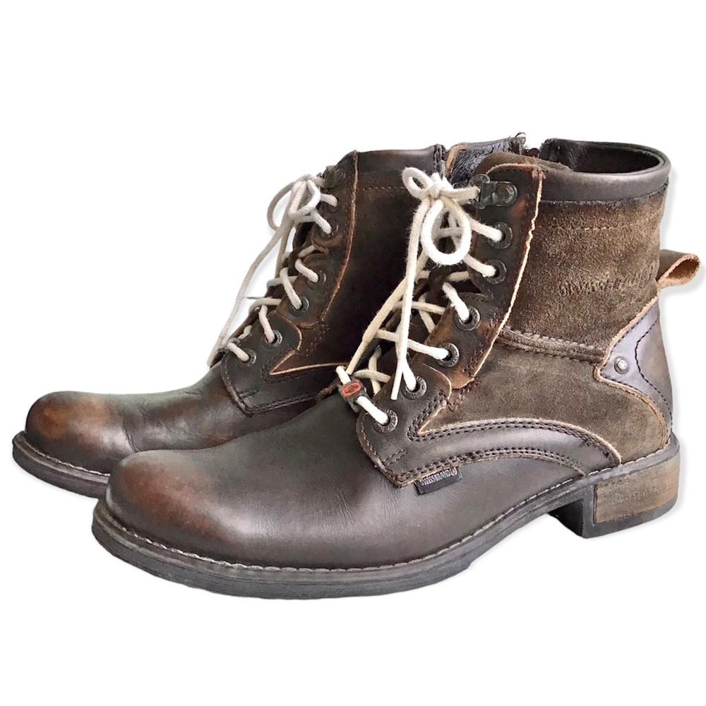 SWISSBRAND | Leather Ankle Boots with Side Zipper | Women's 9.5